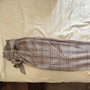 SO Plaid Tie-Waist Pants